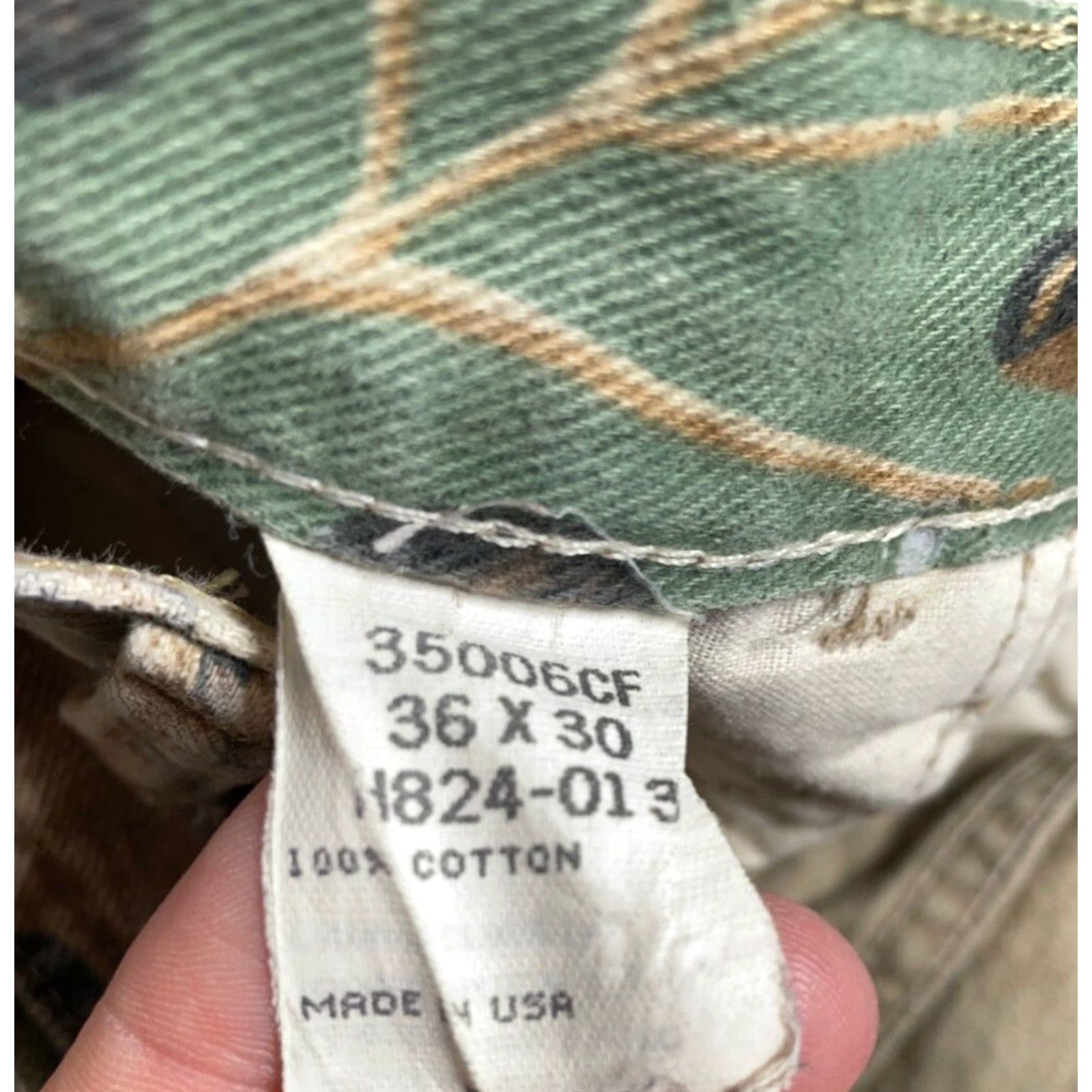 Wrangler VINTAGE 90s Wrangler Men's Jeans Camouflage Camo Straight Fit US Made 35x29 Size US 35 - 3 Thumbnail