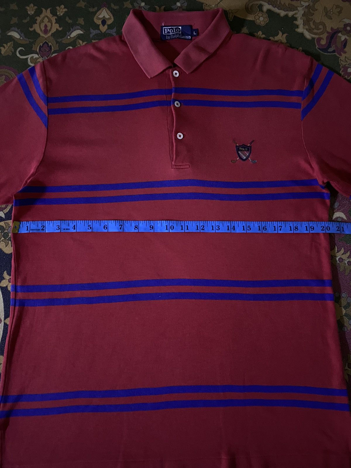 Polo Ralph Lauren 🔥Vintage Polo Ralph Lauren Golf Striped Long Sleeve Polo Size US M / EU 48-50 / 2 - 10 Thumbnail
