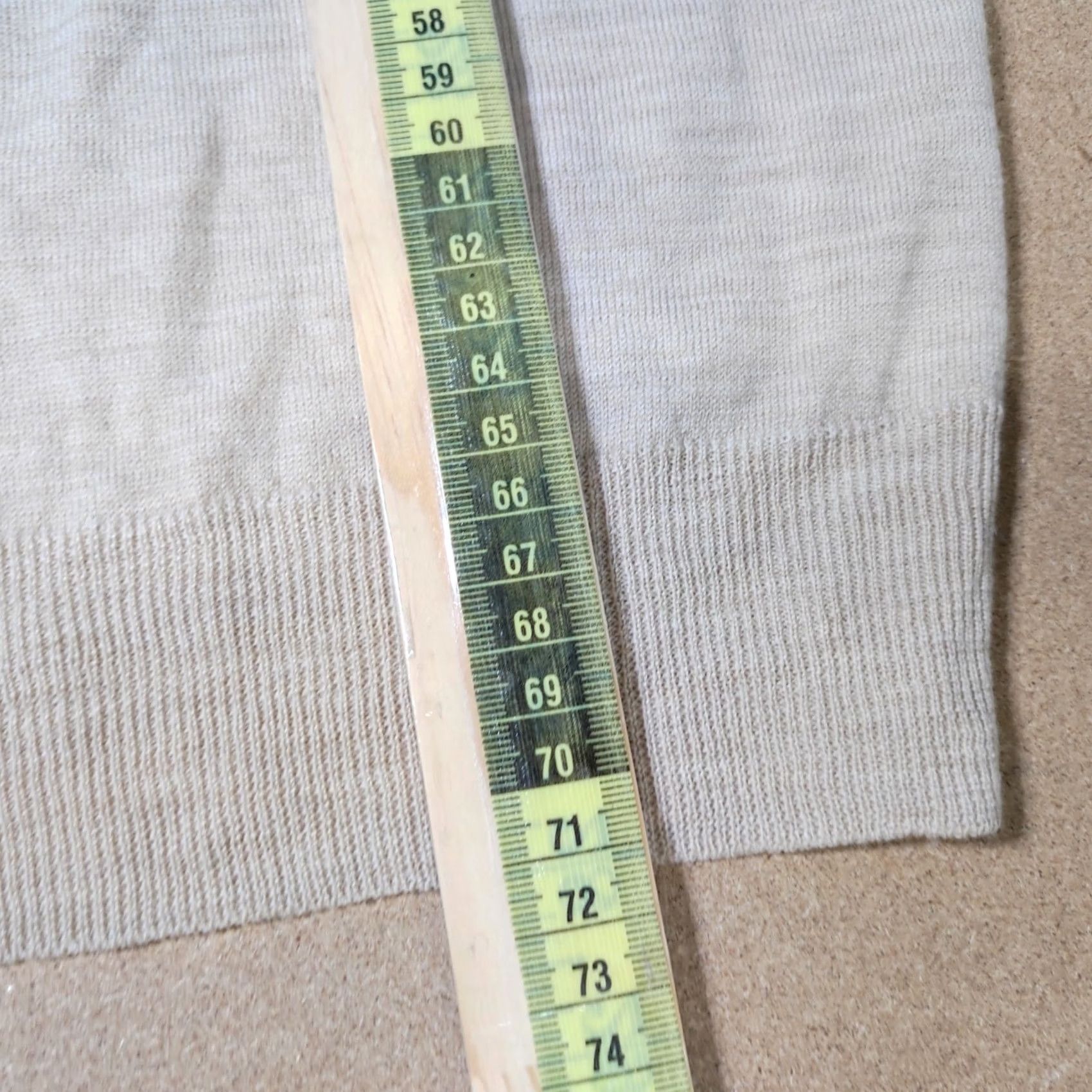 Vintage Oxford Mens Beige Pullover Knitted Sweater 100% Merino Wool Size XL Jumper Size US XL / EU 56 / 4 - 6 Thumbnail