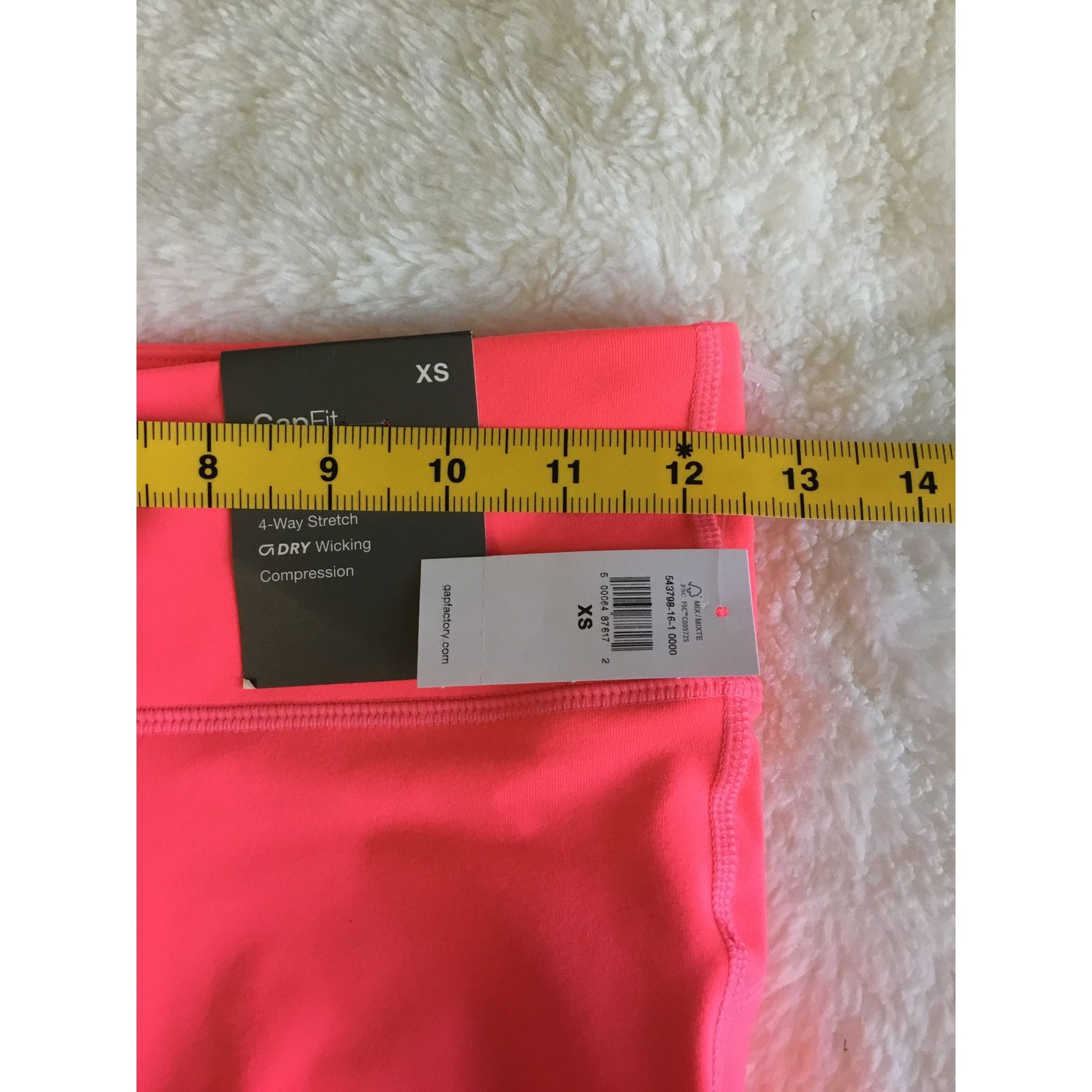 Gap GapFit Bright Neon Pink Compression Capris Size 26" / US 2 / IT 38 - 8 Thumbnail