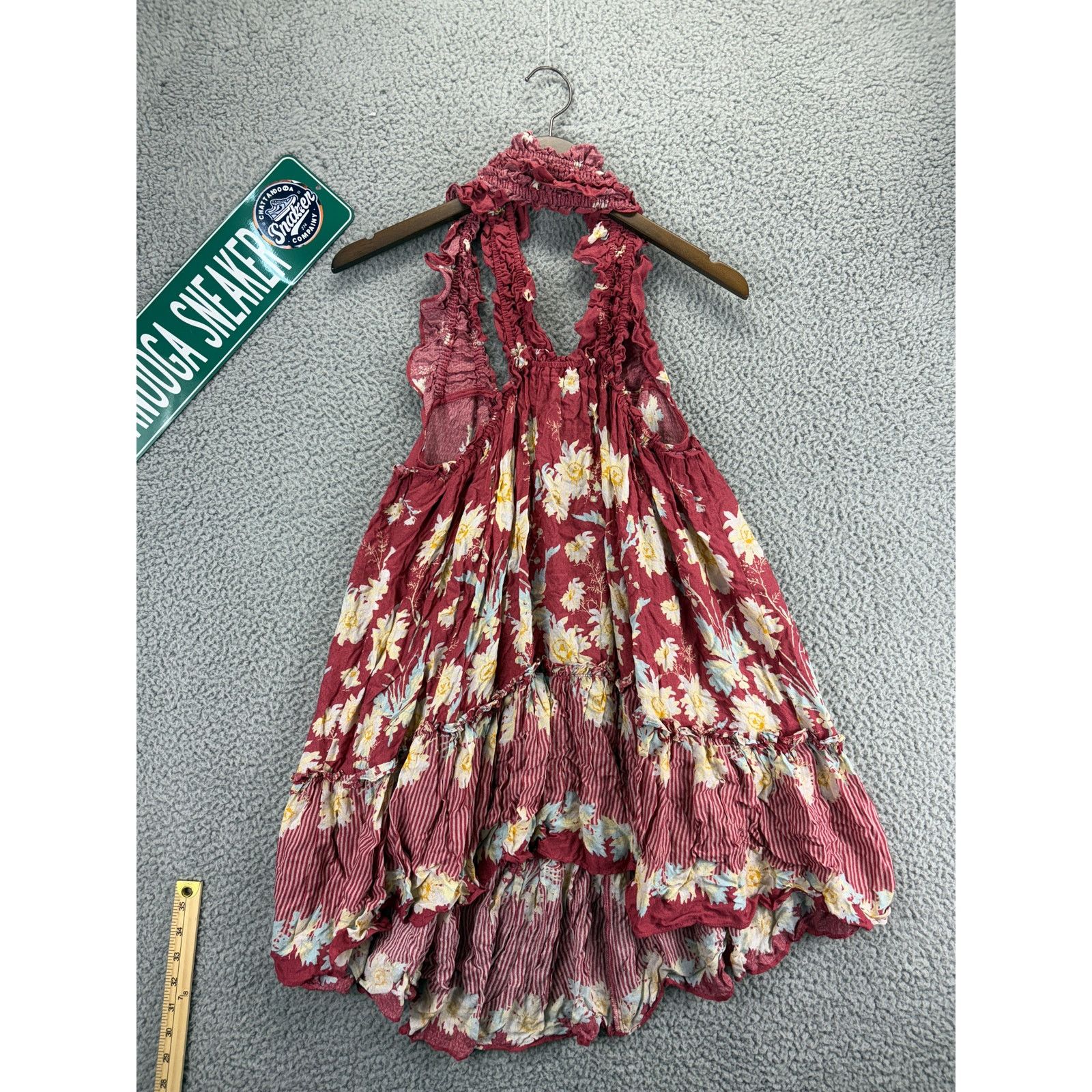 Free People Free People Bali Wild Daisy Slip Mini Dress Womens Large Red Size L / US 10 / IT 46 - 5 Thumbnail