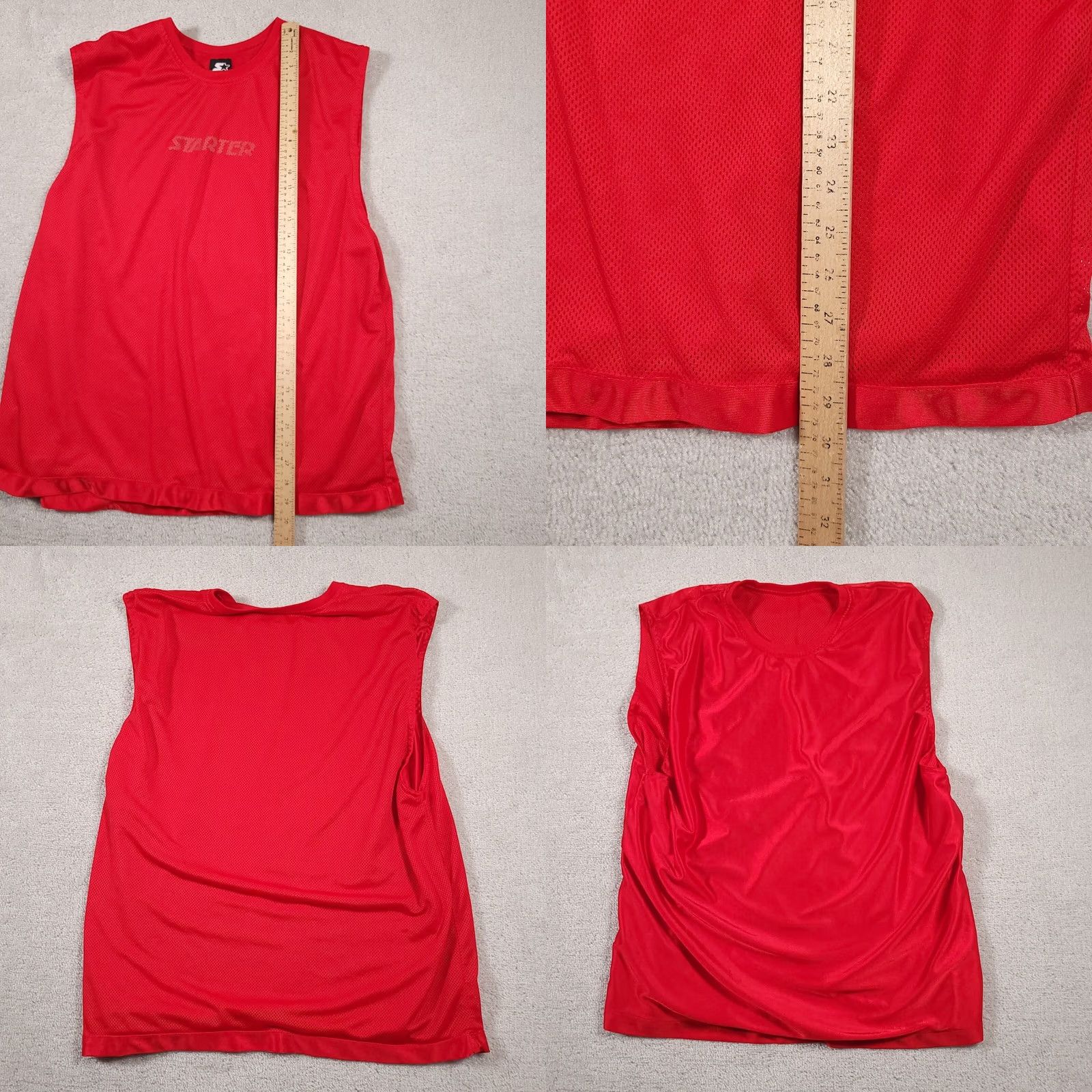 Starter Starter Sleeveless Reversible Basketball Jersey Red Mens Size XL Size US XL / EU 56 / 4 - 8 Thumbnail