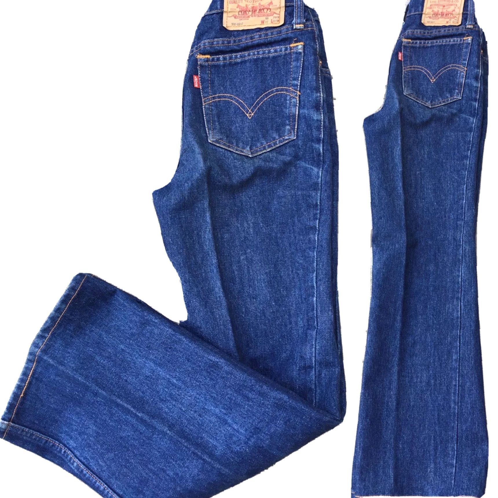 Levi's VINTAGE Levi's 508 Jeans Shirt Mens Casual Levi's 27 Blue Denim 1980s 90s Size 27" / US 4 / IT 40 - 2 Thumbnail