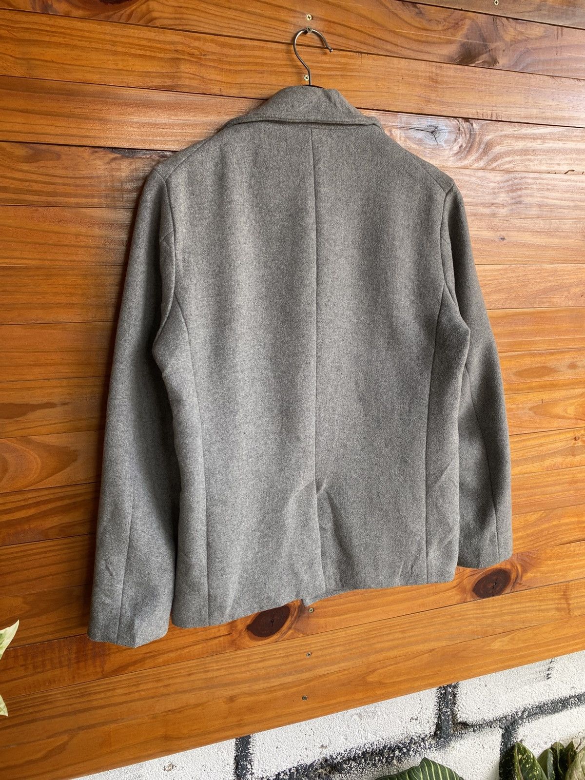RAGEBLUE RAGEBLUE Grey DoubleBreasted Pea Coat Australian Merino Wool Size US S / EU 44-46 / 1 - 15 Thumbnail