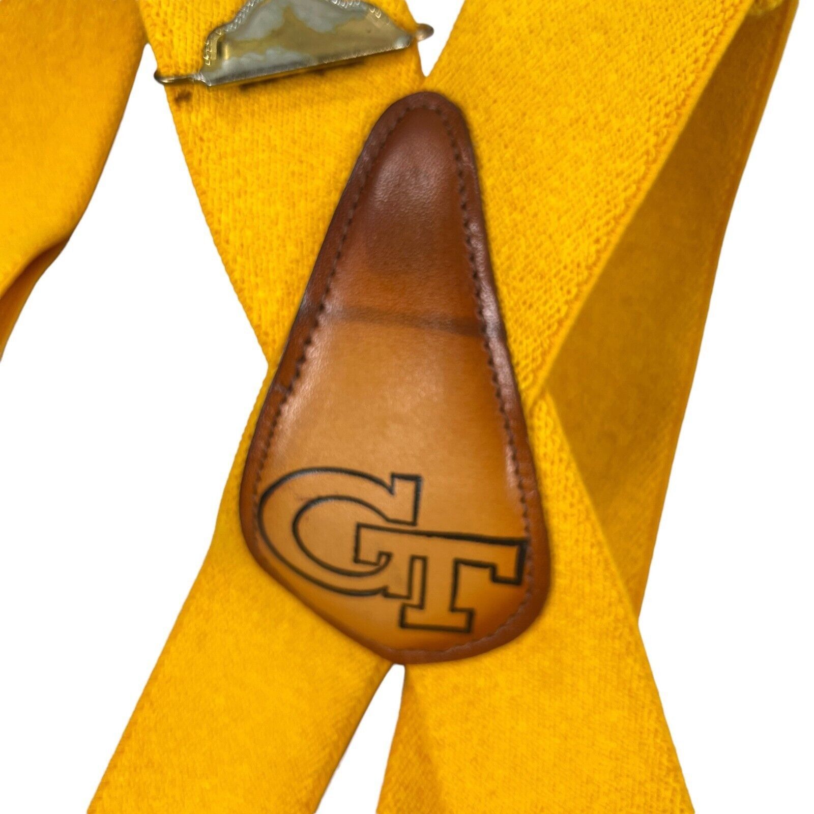 Other Vintage Leather Georgia Tech Yellow Jackets Suspenders Unive Size ONE SIZE - 4 Thumbnail