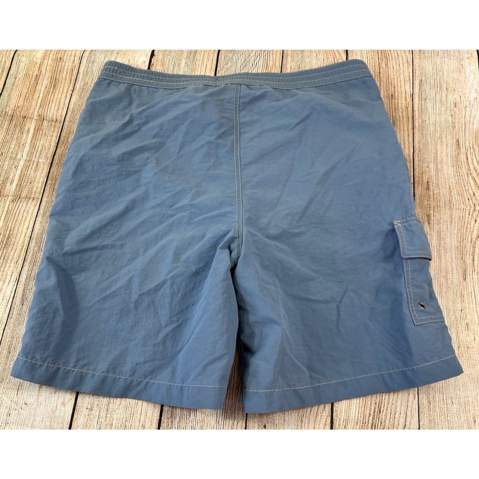 Polo Ralph Lauren Polo Ralph Lauren Bottom Mens Trunks Medium Blue Lined Swim Polyester Blend 90s Beach Comfortable Drawstring Pockets (Stain) Size US M / EU 48-50 / 2 - 2 Thumbnail