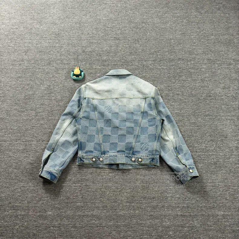 Louis Vuitton Louis Vuitton Fei Dong Blue Plaid Denim Jacket Size US S / EU 44-46 / 1 - 8 Thumbnail