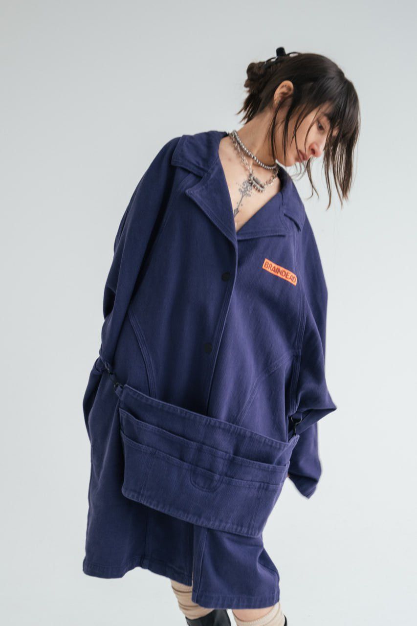 Brain Dead Brain Dead Apron Coat Navy Size L / US 10 / IT 46 - 2 Thumbnail