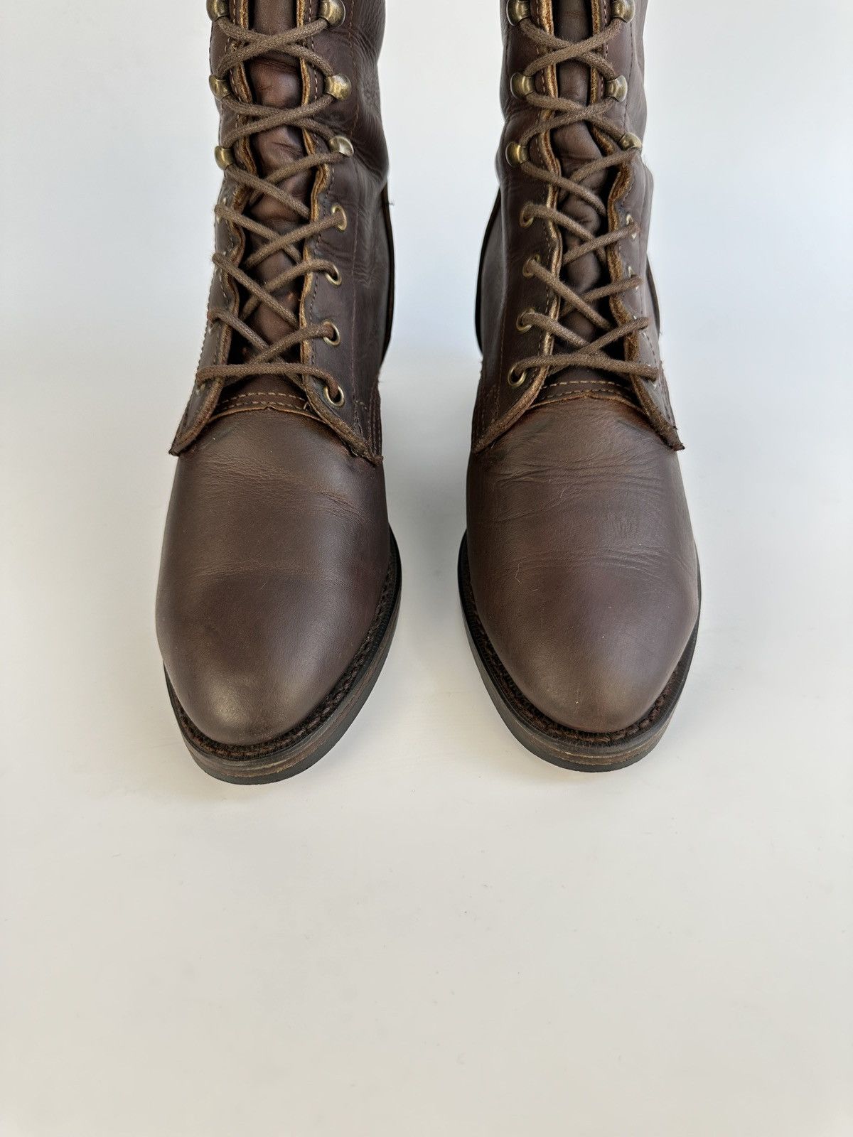 Durango Durango 10M Leather Packer Boots Lace Up Western Vibram Sole Size US 10 / IT 40 - 5 Thumbnail