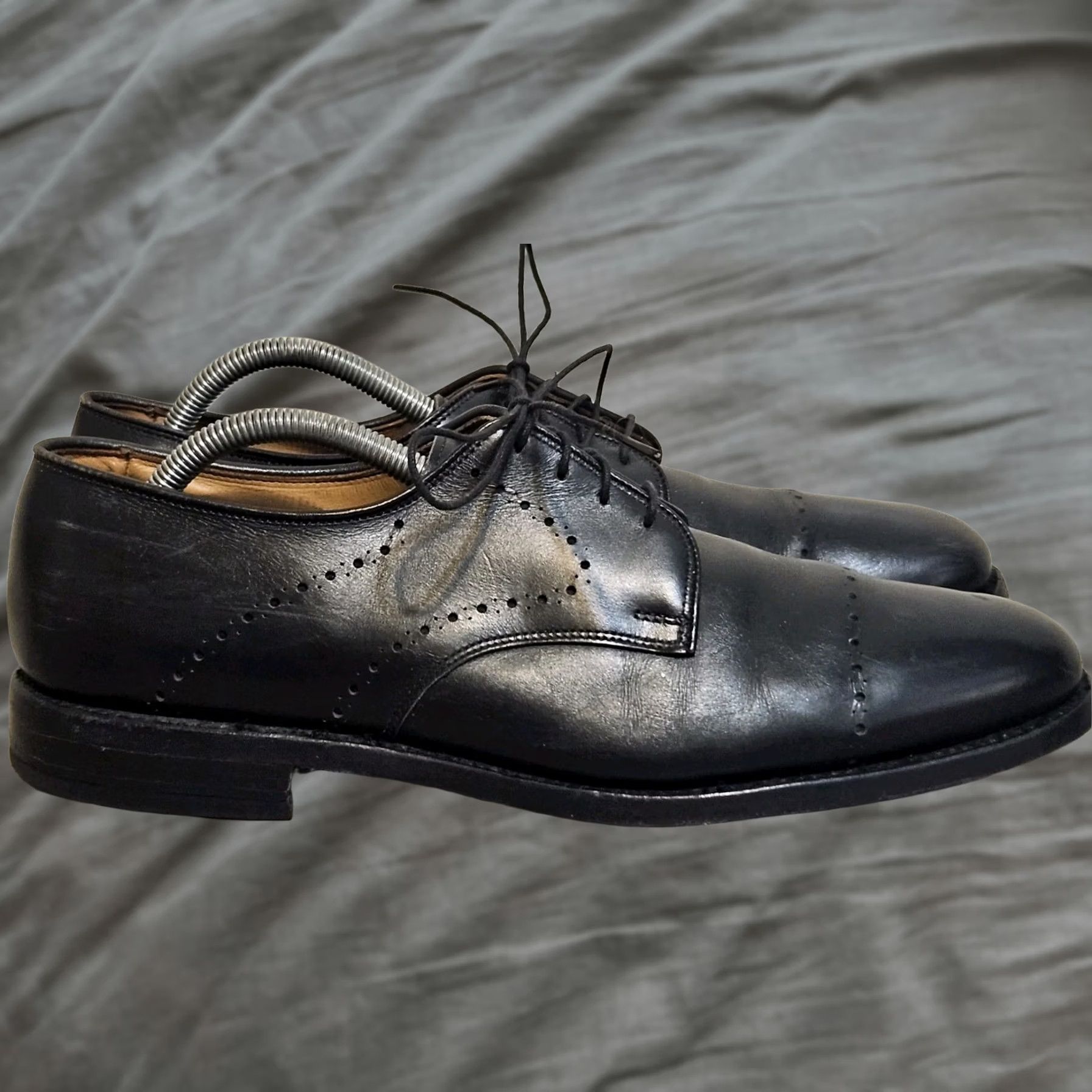 Allen Edmonds Allen Edmonds Troy Mens Dress Shoes Cap Toe Oxford Black Leather Size 10 B Size ONE SIZE - 1 Thumbnail