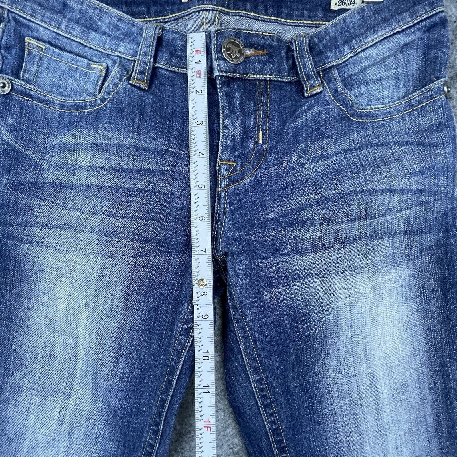 MEK MEK DNM Jeans Womens 26 New York Boot Raw Hem Flap Pockets Size 26" / US 2 / IT 38 - 5 Thumbnail