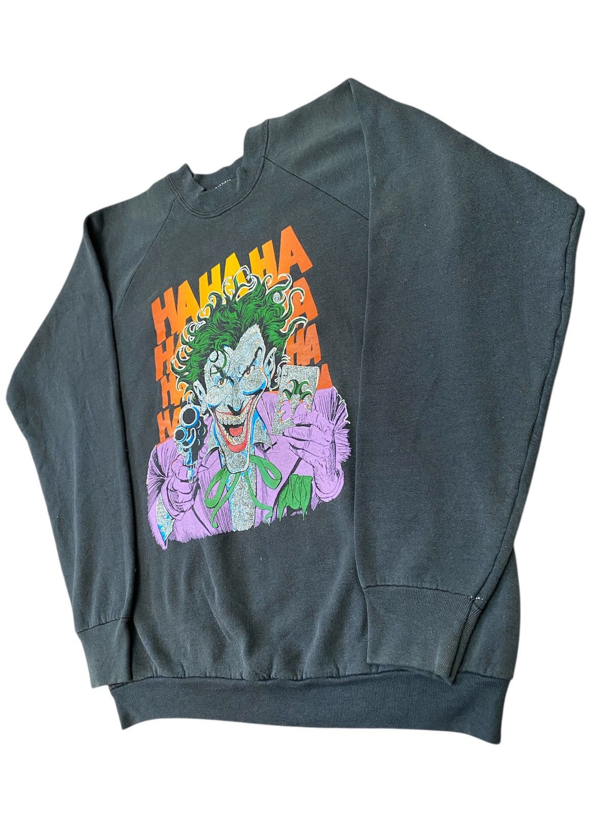 Vintage Vtg The Joker Gun Laughing Batman DC Comics 1989 Sweatshirt Size US XL / EU 56 / 4 - 2 Thumbnail