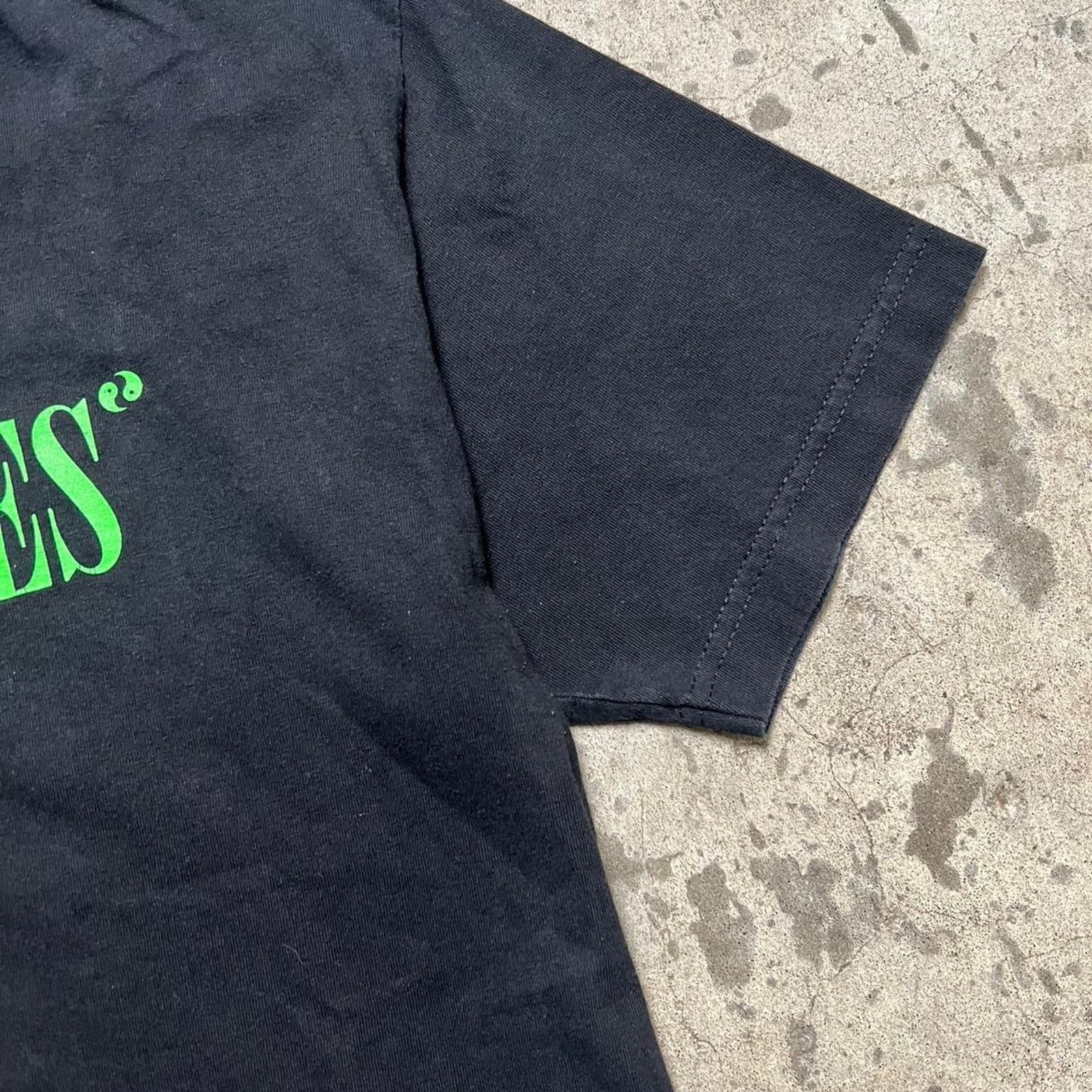 Pleasures Pleasures "Pleasures" black cotton T-shirt with neon green Size US M / EU 48-50 / 2 - 6 Thumbnail