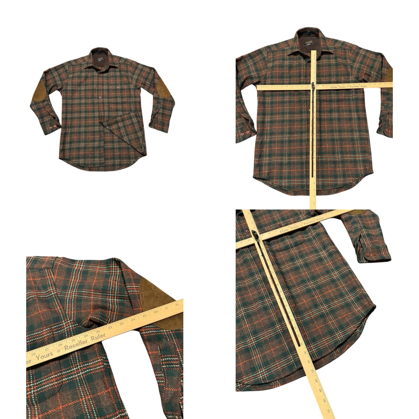 Pendleton Pendleton Trail Shirt Wool Plaid Multi Brown Flannel Suede Elbow Patches Men S Shirt Size S Size US S / EU 44-46 / 1 - 9 Thumbnail