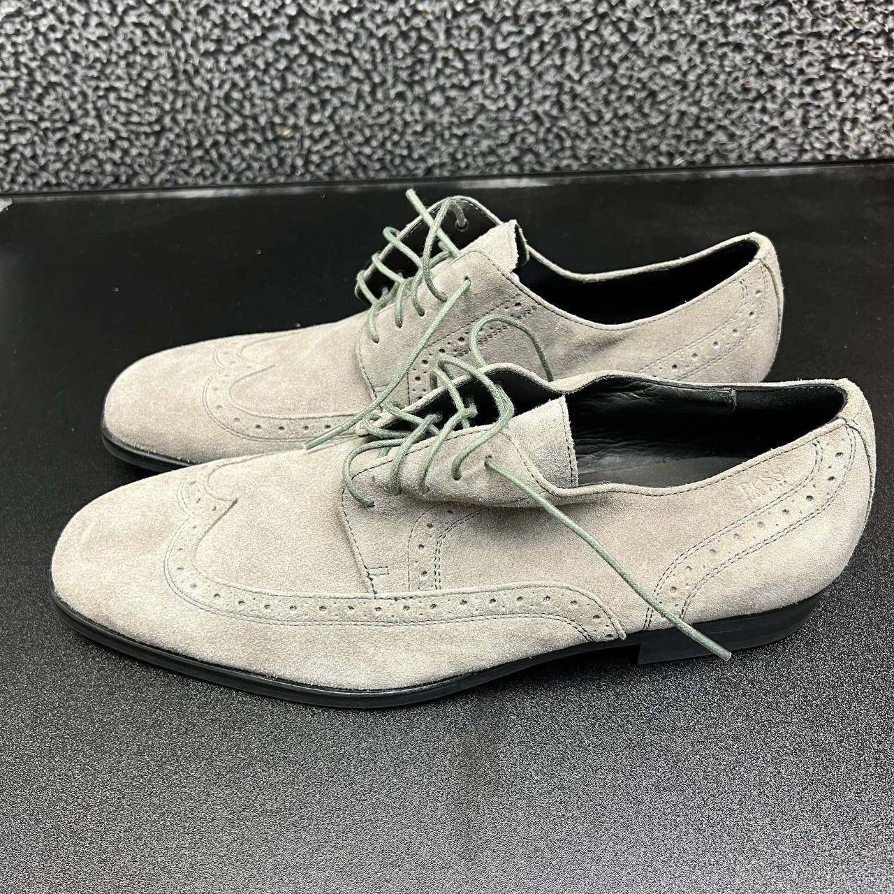 Hugo Boss Hugo Boss Dress Shoes Men 8 Suede Derby Lace-Up 50211002 Size US 8 / EU 41 - 5 Thumbnail