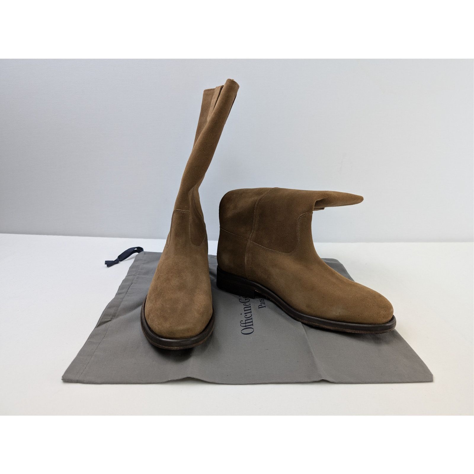 Officine Generale o1rshd1 Gray Boots Suede Leather High Boots in Mustard Olive Size US 10 / EU 43 - 14 Thumbnail