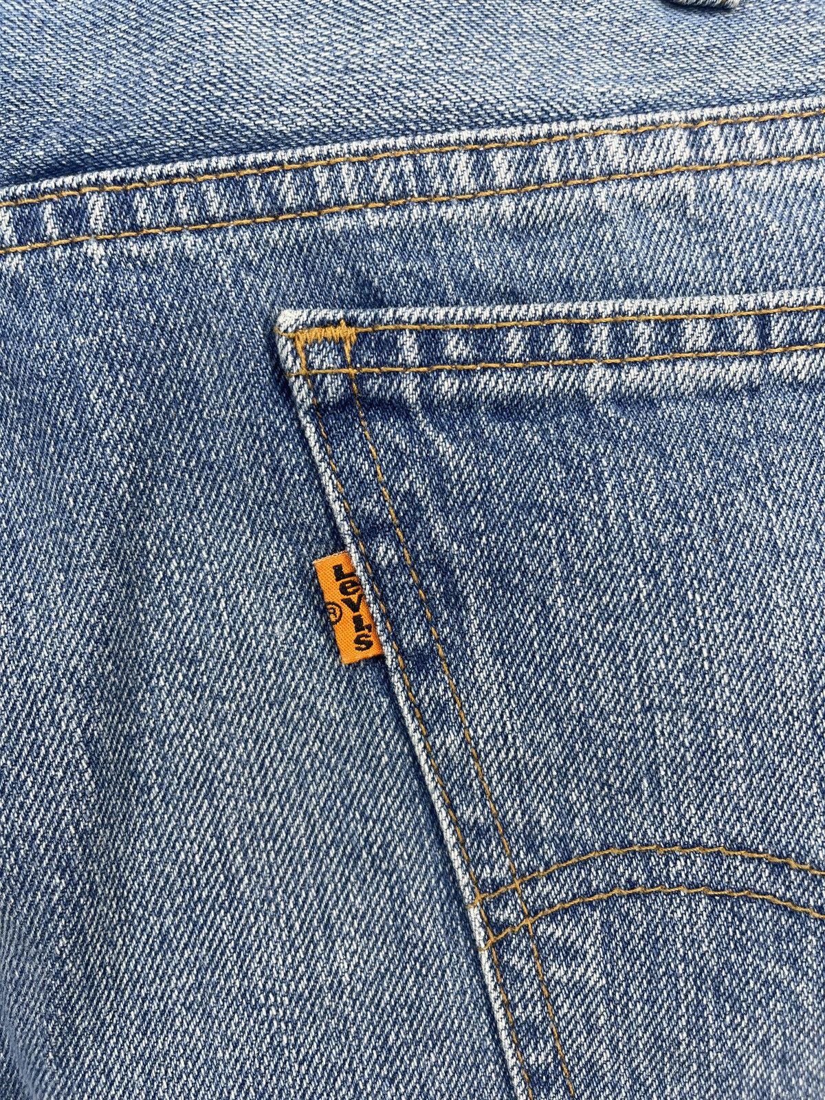 Levi's Vintage Clothing Levi's Men's 1970's ORANGE TAB BELL BOTTOM JeansClassic Blue Size US 34 / EU 50 - 4 Thumbnail