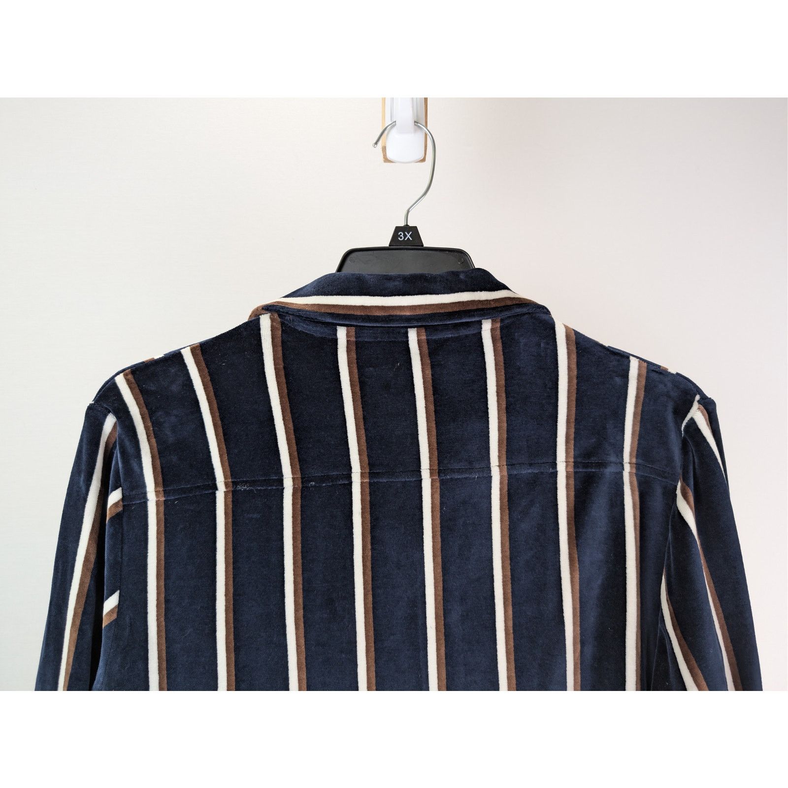 Todd Snyder o1rshd1 CC20 Velvet Striped Button-Up Polo Button Shirt Size US M / EU 48-50 / 2 - 11 Thumbnail