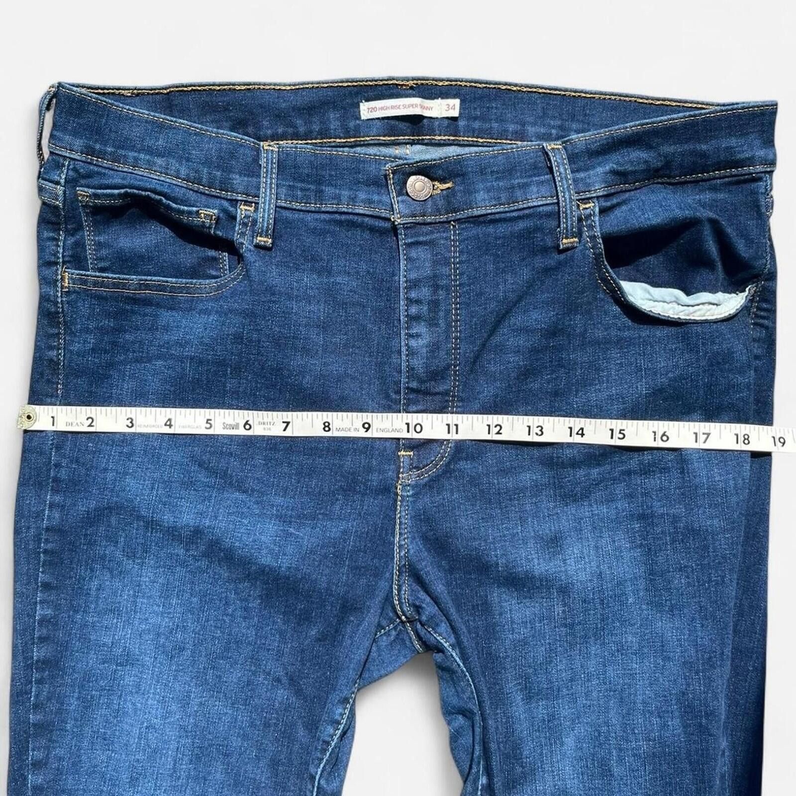 Other Levi Strauss 720 High Rise Skinny Dark Wash Jeans Size 34x28 Size 34" / US 12 / IT 48 - 7 Thumbnail