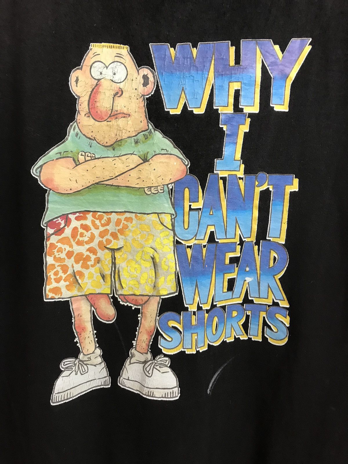 Vintage Vintage why I can’t wear shorts Humor streetwear tee Size US L / EU 52-54 / 3 - 3 Thumbnail