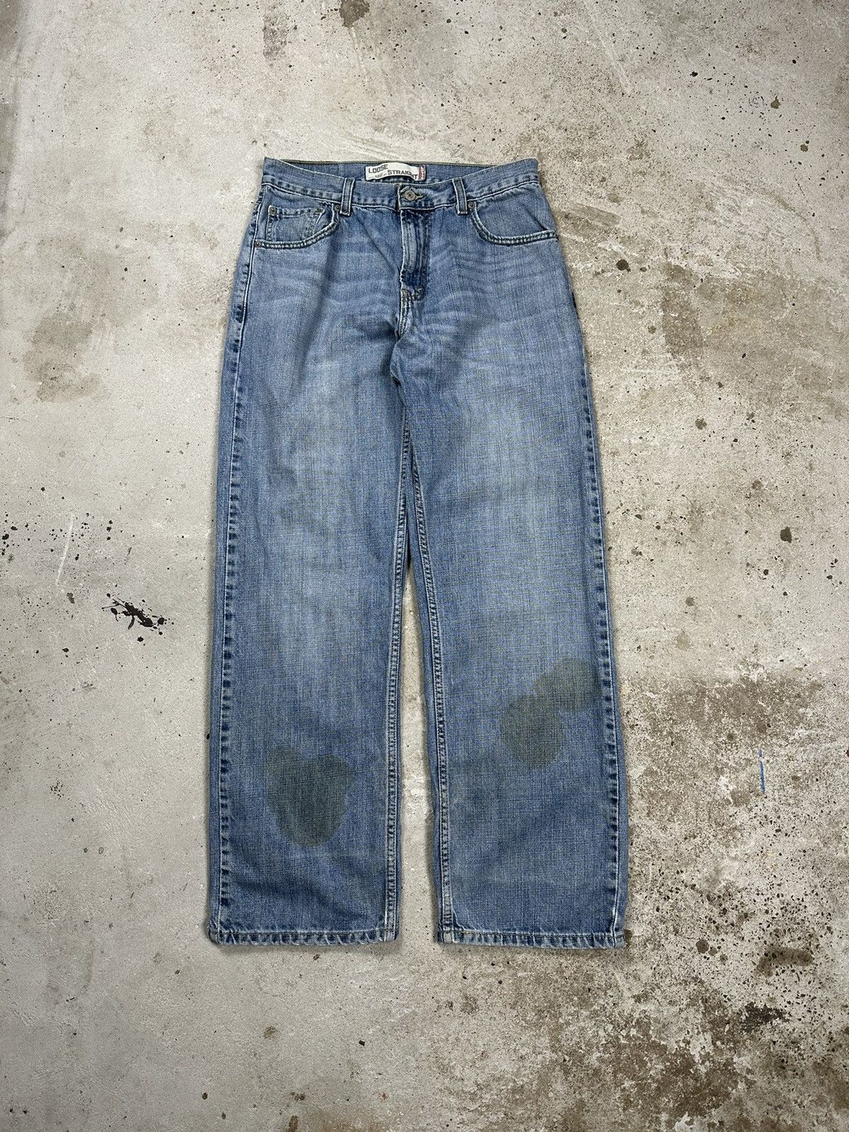 ‼️ Vintage y2k Levi’s 569 Loose Straight Stained Denim Pants