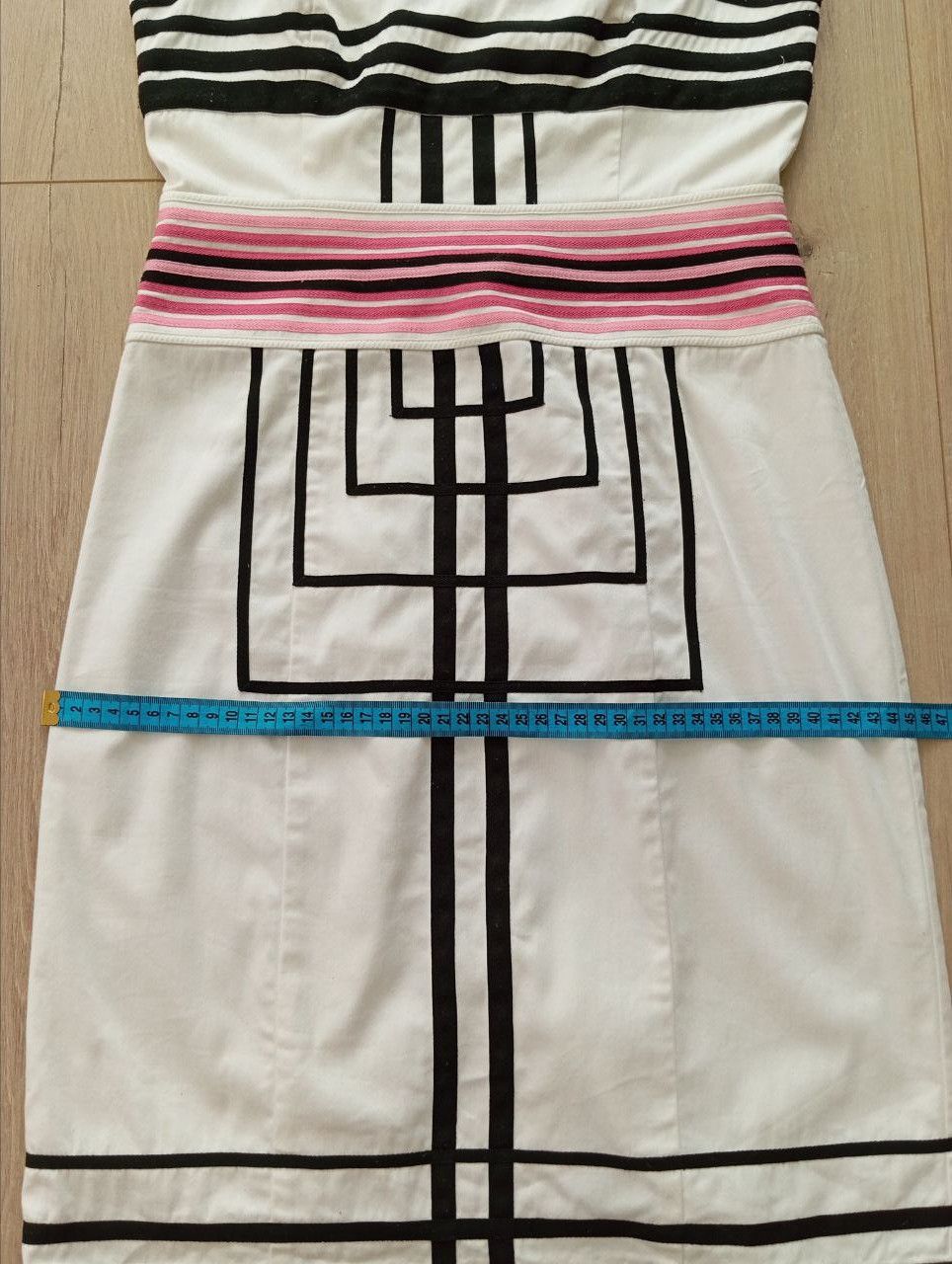 Karen Millen Karen Millen Geometric Stripe Bodycon Dress White Pink 10 Size M / US 6-8 / IT 42-44 - 17 Thumbnail
