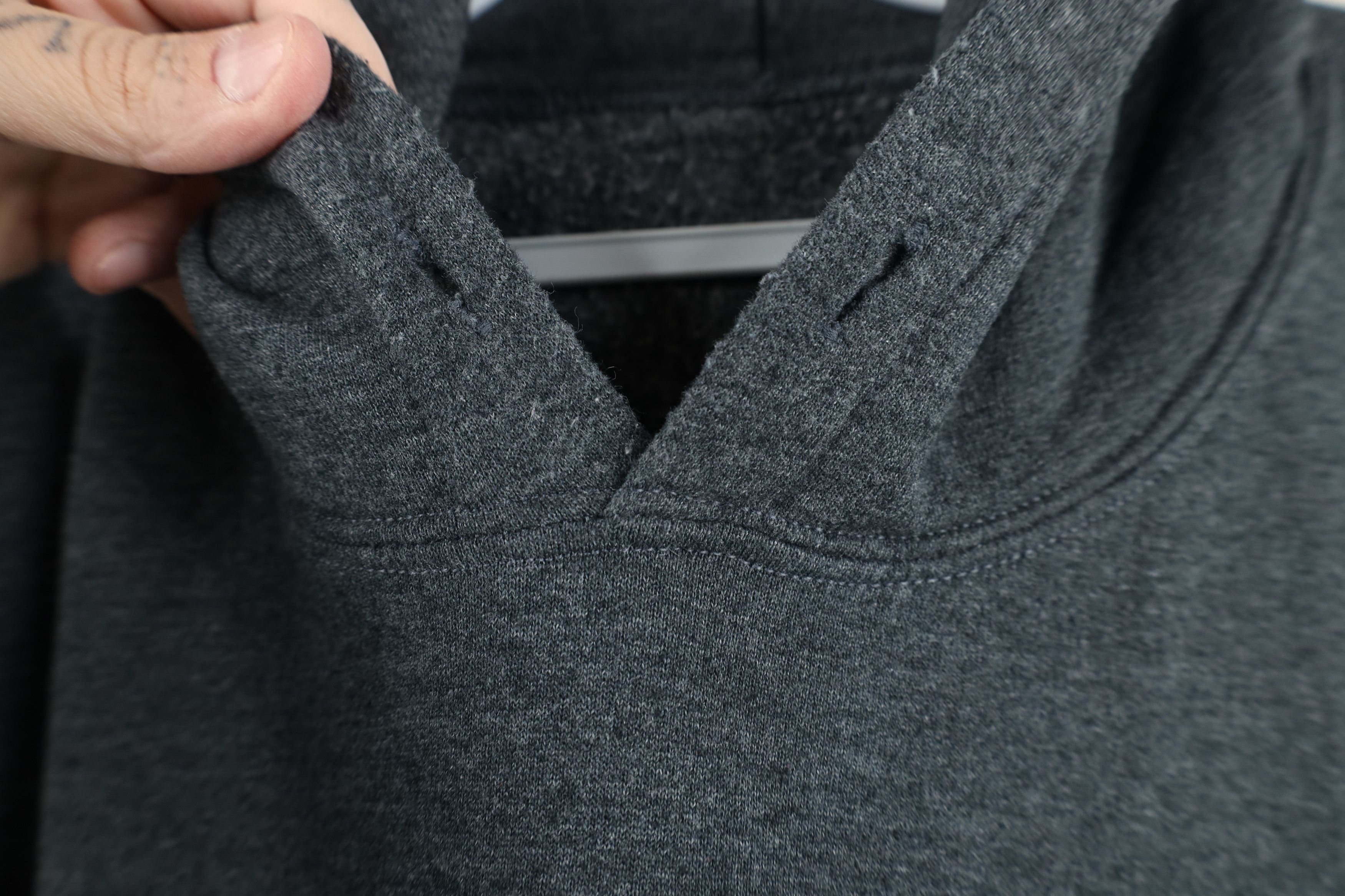 Vintage Vintage 90s Y2K Streetwear Boxy Fit Hoodie Sweatshirt Gray Size US XXL / EU 58 / 5 - 4 Thumbnail