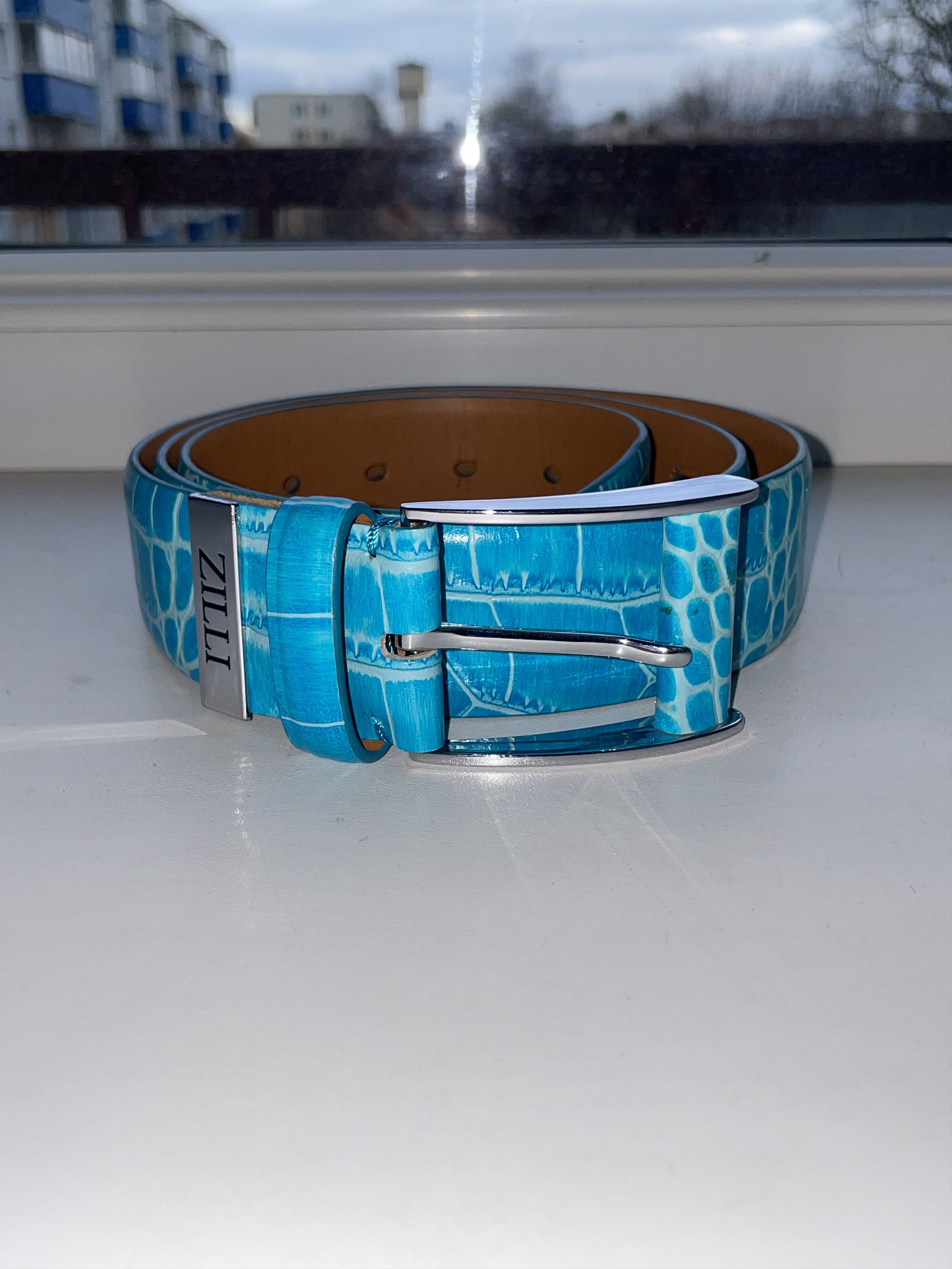 Zilli Zilli Belt in Turquoise Crocodile Size ONE SIZE - 2 Thumbnail