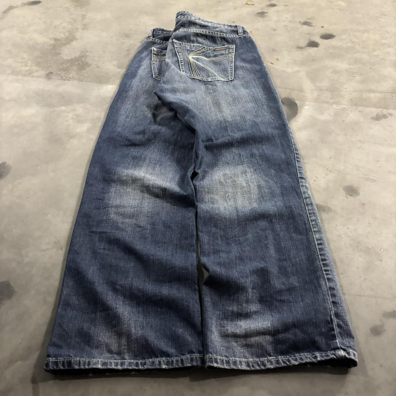 Vintage Crazy Vintage Y2K/2000s Grunge Faded Dark Wash Denim Jeans! 36x30 Size US 36 / EU 52 - 4 Thumbnail