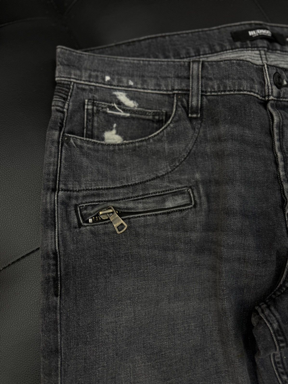 Hudson Black Hudson Biker Style Jeans Size 34 Pre Owned 🧼 Size US 34 / EU 50 - 8 Thumbnail