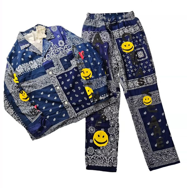 READYMADE ReadyMade Size 2 Dark blue cashew flower smiley face set su Size 38R - 1 Thumbnail