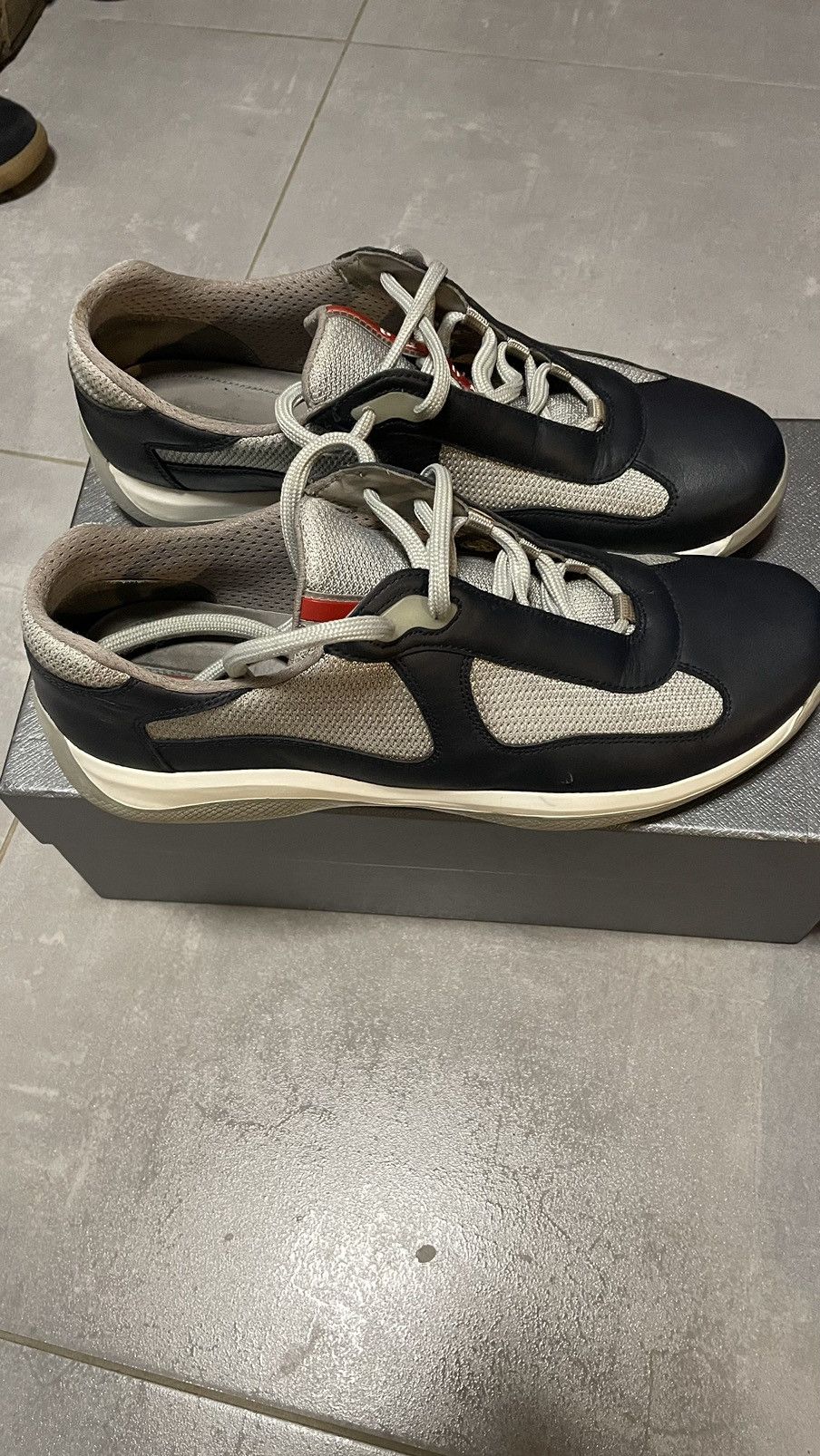image of Prada Americas Cup Shoes in Blue, Men's (Size 10)