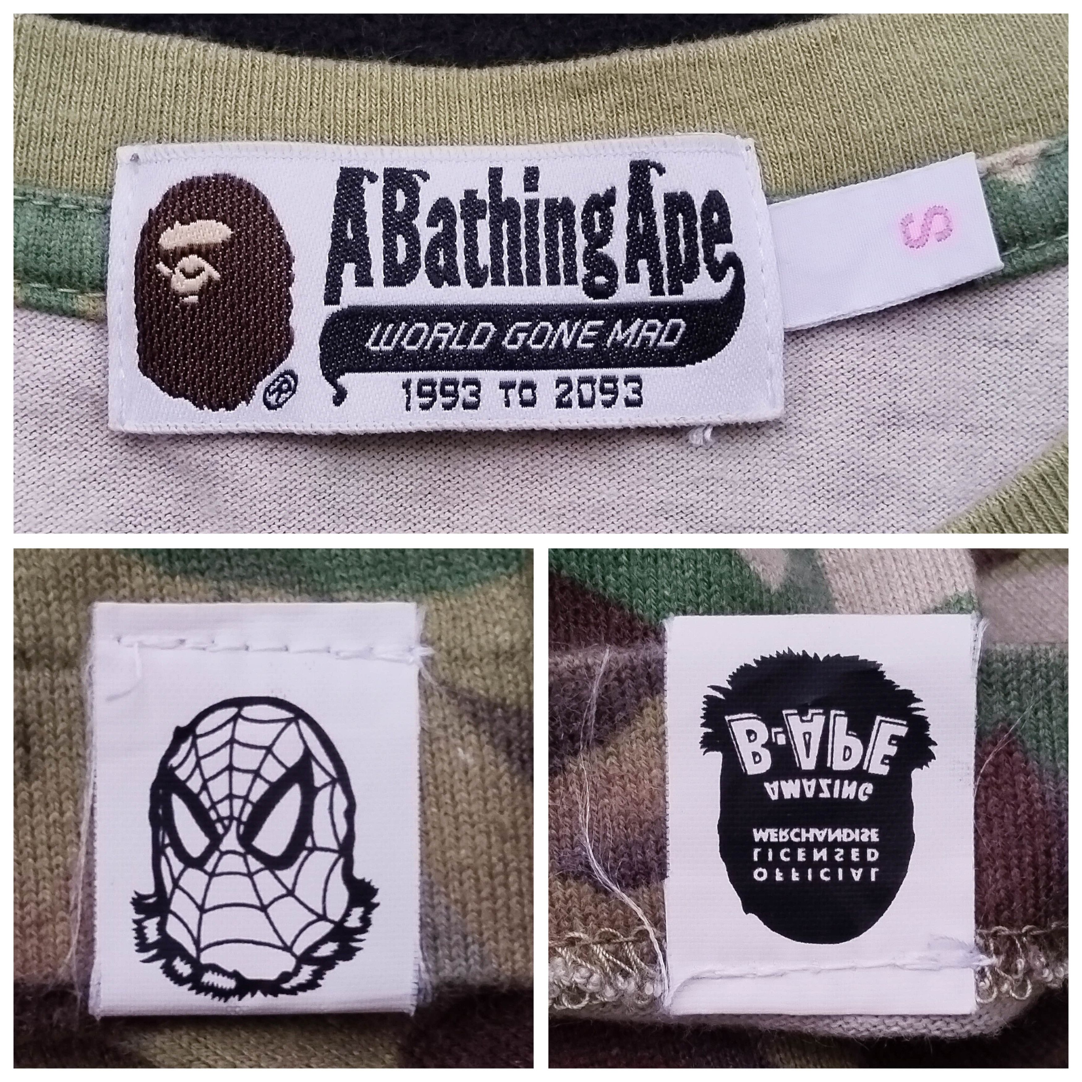 Bape 2012 Bape x Marvel Spiderman Tee Size S / US 4 / IT 40 - 5 Thumbnail