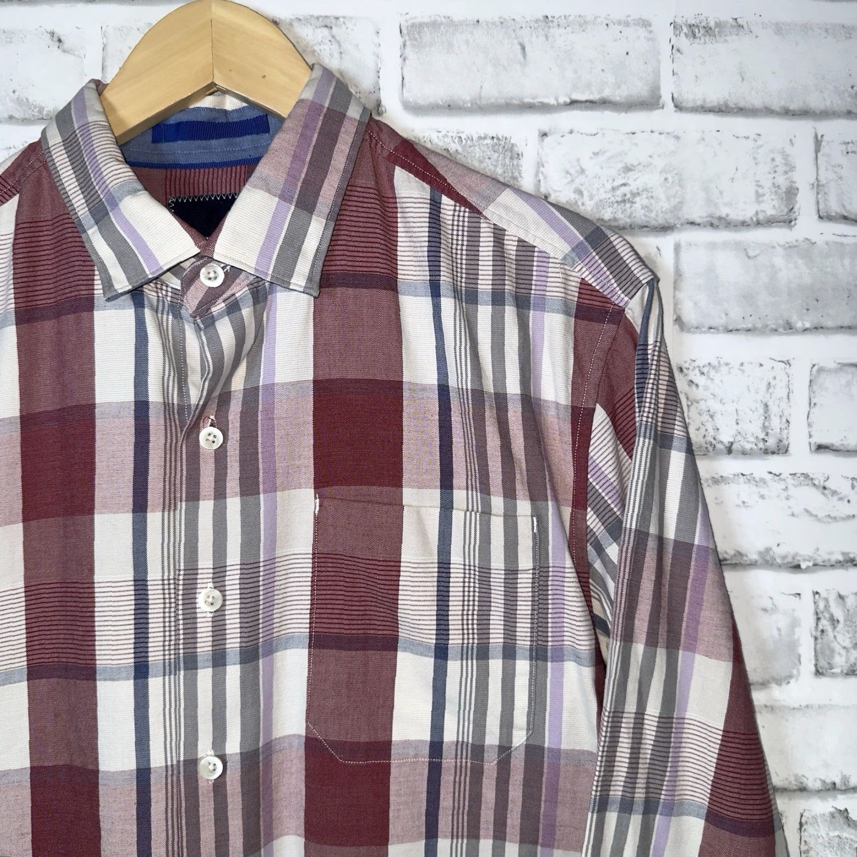 Tommy Bahama TOMMY BAHAMA Cotton Silk Blend Plaid Long Sleeve Button-Up Shirt Mens Size M Multicolor Size US M / EU 48-50 / 2 - 2 Thumbnail
