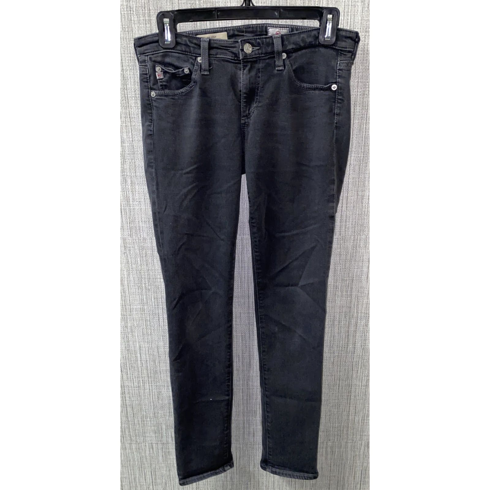 Vintage ADRIANO GOLDSCHMIED THE STILT Cigarette Leg Jeans Womens 26R 26X30 Gray Slim Skinny Jeans X30 Women Size 26" / US 2 / IT 38 - 2 Thumbnail