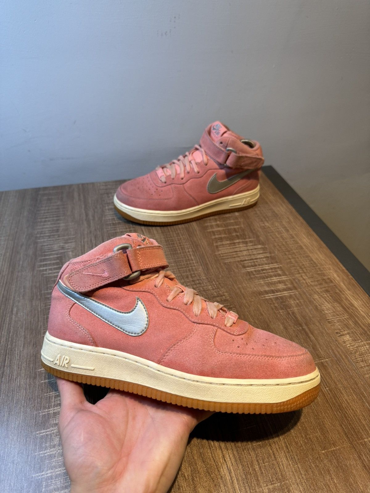 Nike Sample Womens Size Air Force Mid Pink Gum Sole