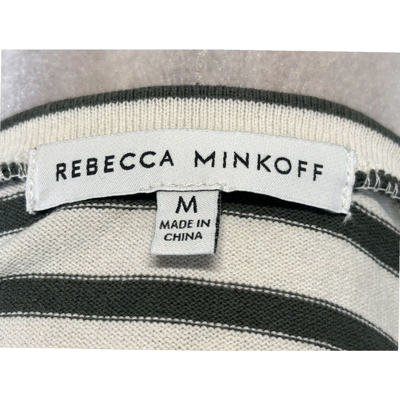 Rebecca Minkoff Rebecca Minkoff Puff Sleeve Long Sleeve Striped Ivory Shirt Top Women's Medium Size M / US 6-8 / IT 42-44 - 6 Thumbnail