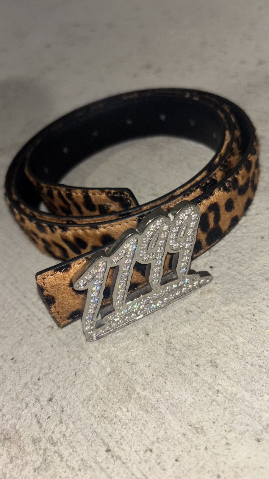 Pre-owned Grailed Bazo 1199 Cheetah Belt In Multi