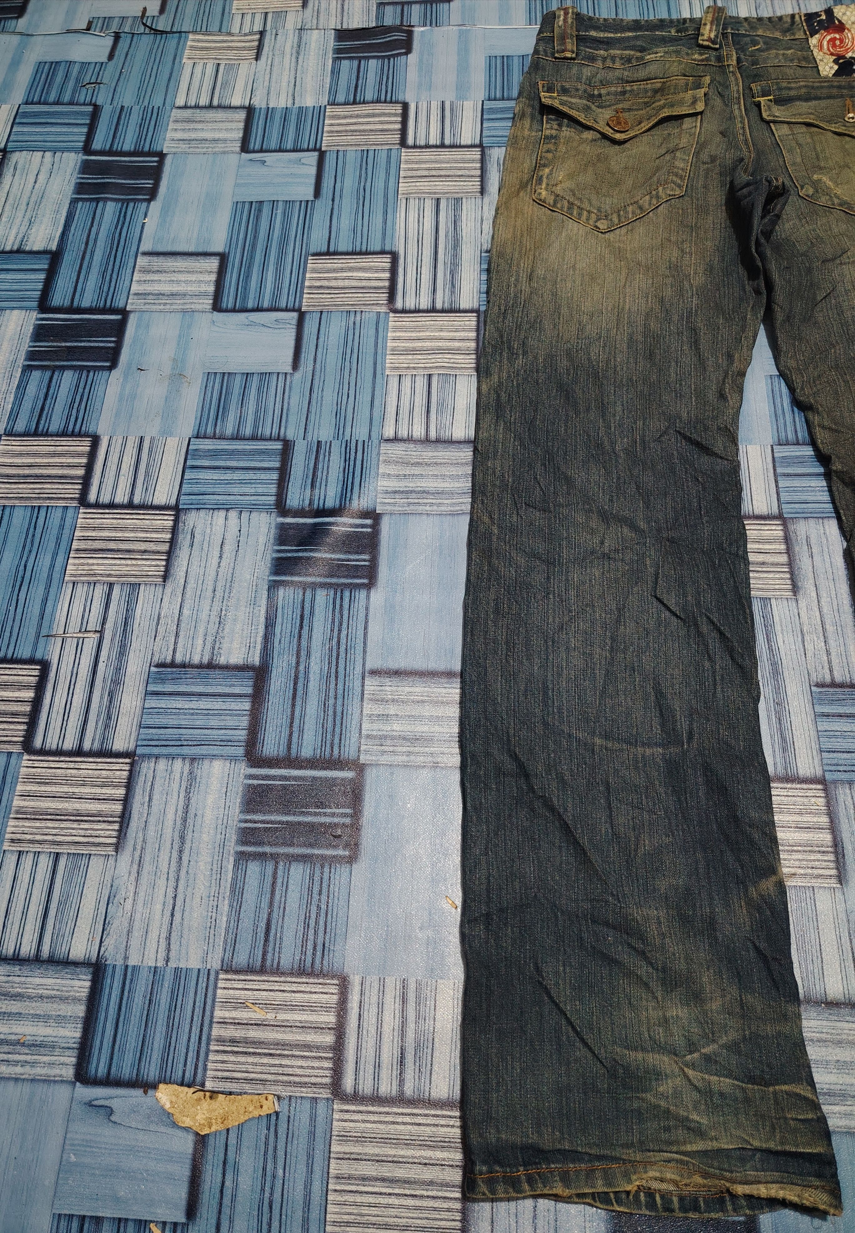 The GV Gallery Japanese Blue Way Distressed Jeans Size US 31 - 17 Thumbnail