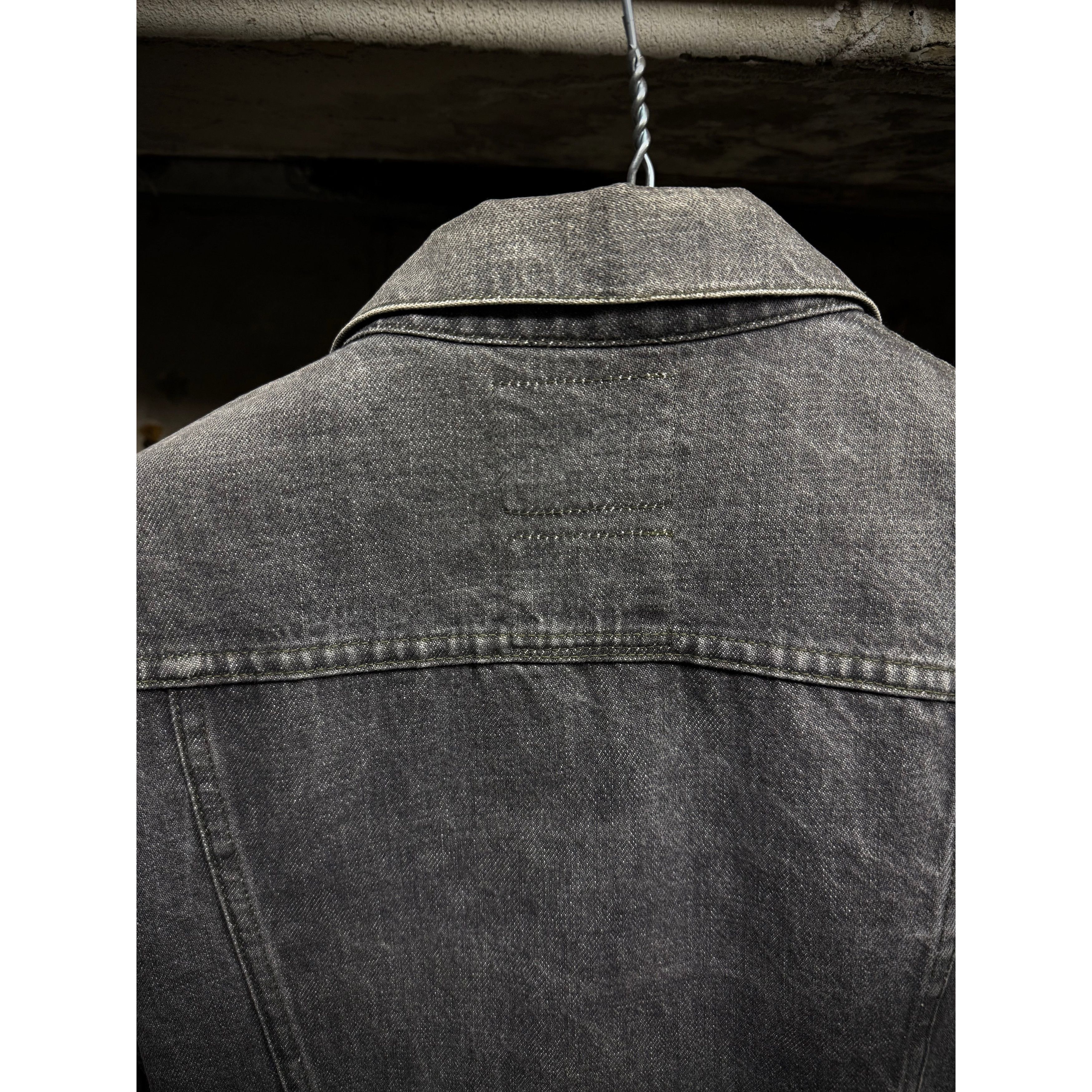 Helmut Lang Helmut Lang Early 00s Washed Grey Denim Trucker Jacket Size US XS / EU 42 / 0 - 8 Thumbnail