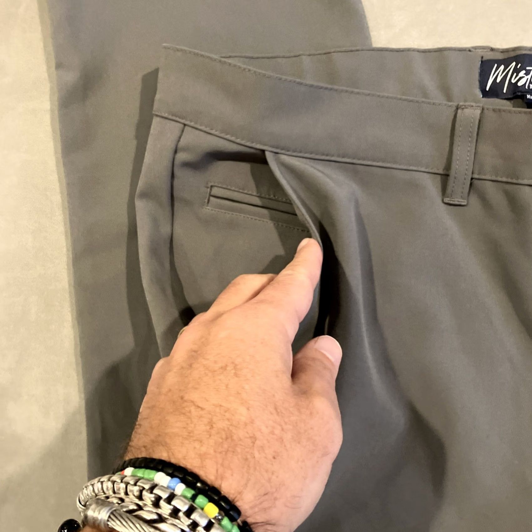 Vintage Mister Tech Wear Gray Performance Golf Slim Fit Pants Men's 38" X 30" Size US 38 / EU 54 - 4 Thumbnail