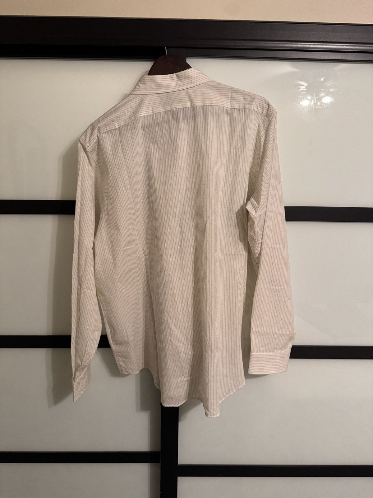 Other SMALL TALK STUDIO: Curve Hem Dress Shirt: Light brown stripe Size US XL / EU 56 / 4 - 5 Thumbnail