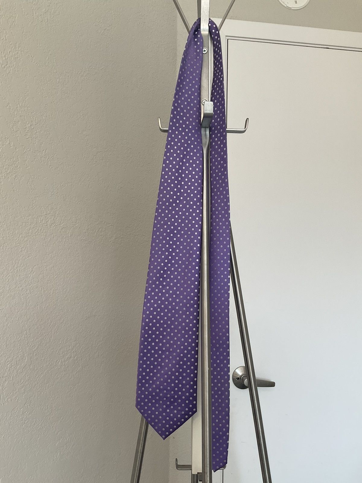 Other × Vintage Angelo Bonetti Purple Polka Dot Tie Size ONE SIZE - 1 Thumbnail