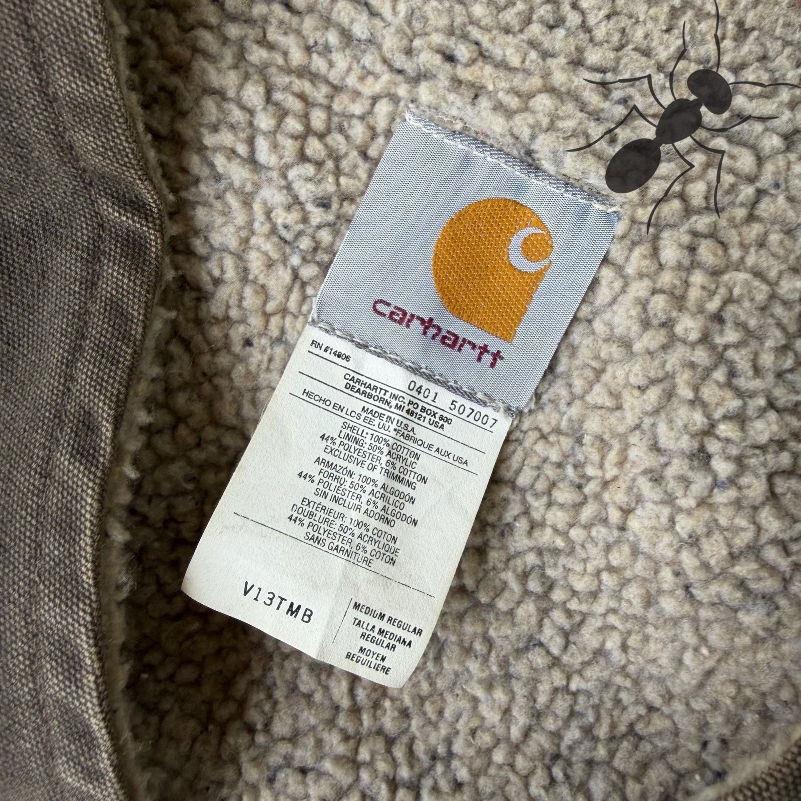 Carhartt × Vintage Carhartt V13 TMB brown sherpa work wear vest Size US M / EU 48-50 / 2 - 3 Thumbnail