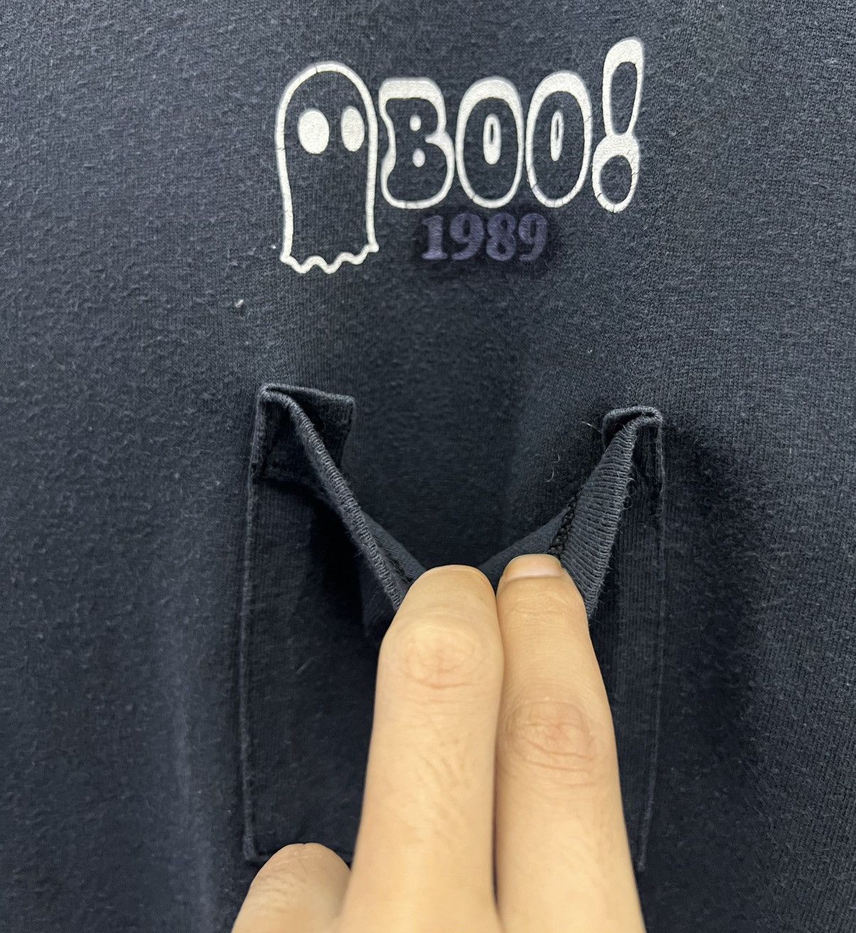 Vintage VINTAGE BOO! 1989 HAPPY HALLOWEEN MADE IN USA SHIRT Size US XL / EU 56 / 4 - 5 Thumbnail