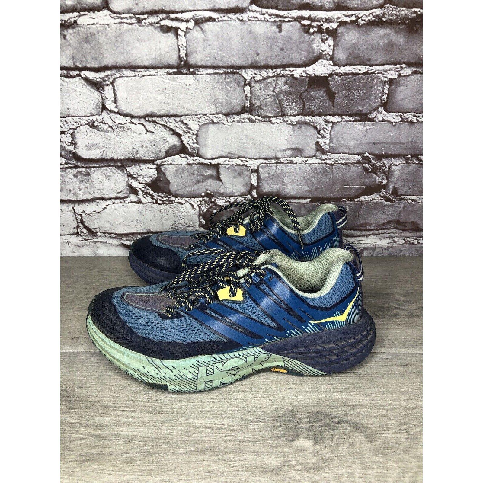Hoka Hoka One One Speedgoat 3 Blue Synthetic Sneakers Shoes Women Size US 7 / IT 37 - 14 Thumbnail