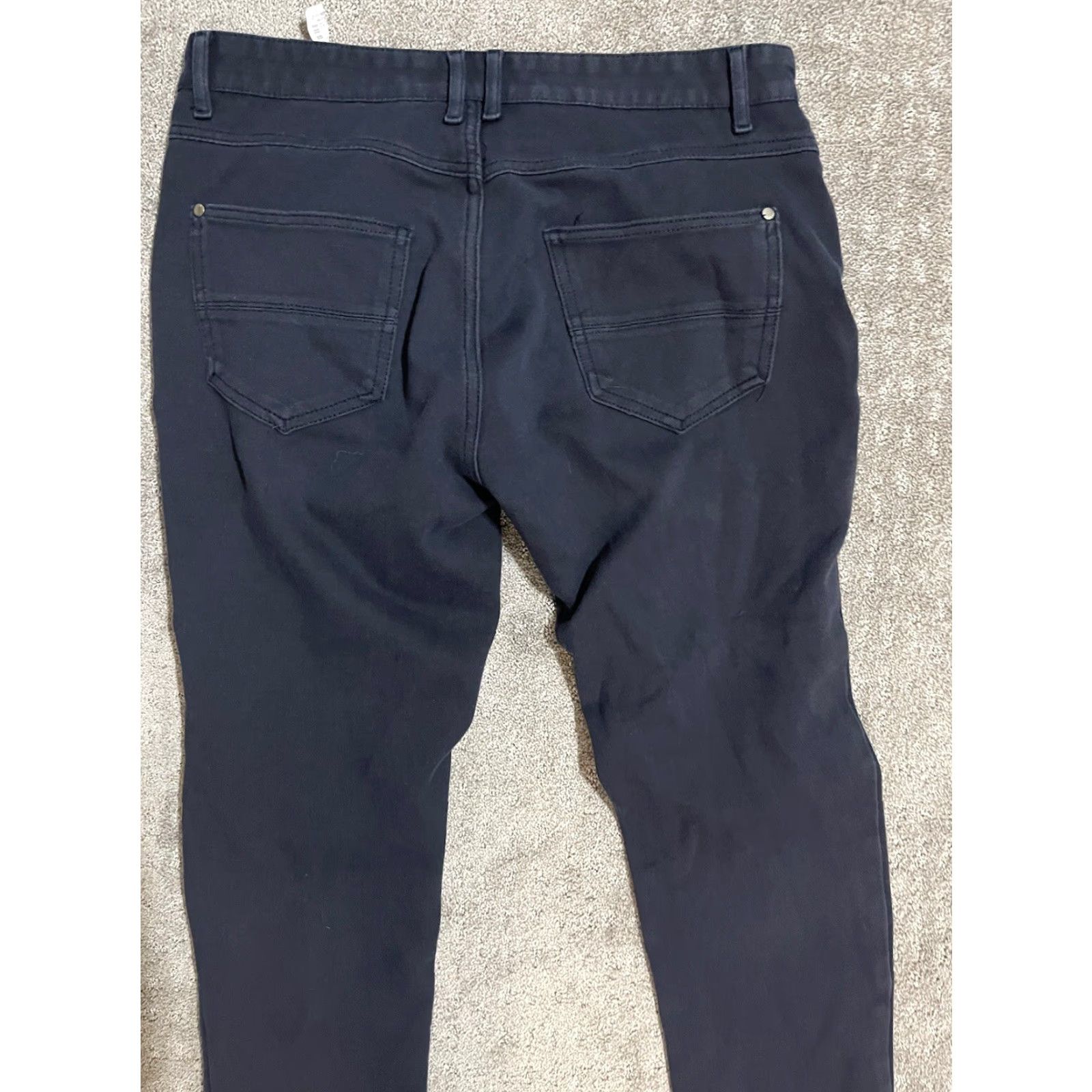 Zara VINTAGE? No — Zara Women Pant Straight Leg Slim Fit Black 32 Inseam 35in Chino Pockets Career Dress Business Casual Pants Womens 32 Black Size 32" / US 10 / IT 46 - 4 Thumbnail