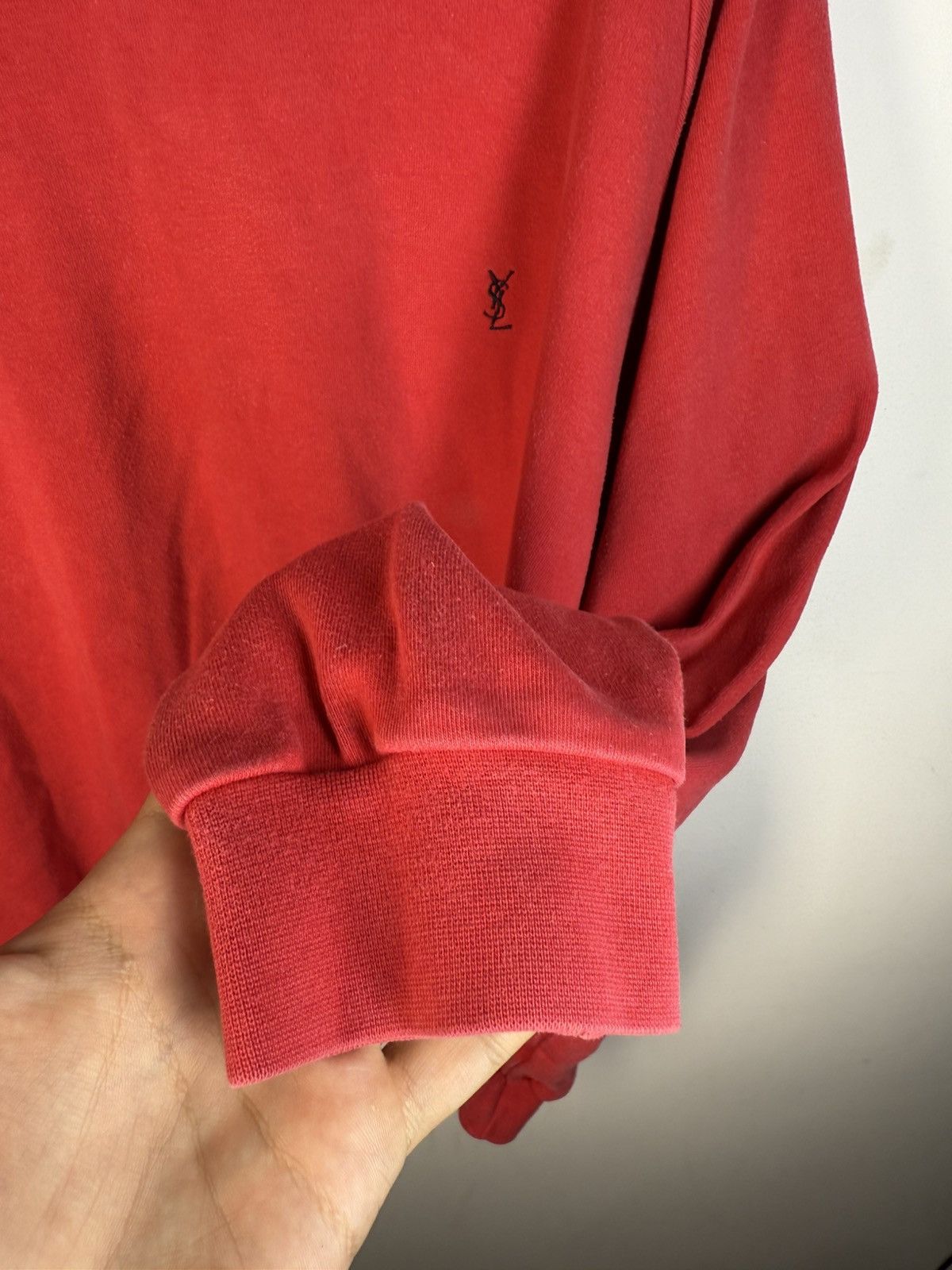 Yves Saint Laurent 90s YSL Sweatshirt Red Size US XL / EU 56 / 4 - 5 Thumbnail