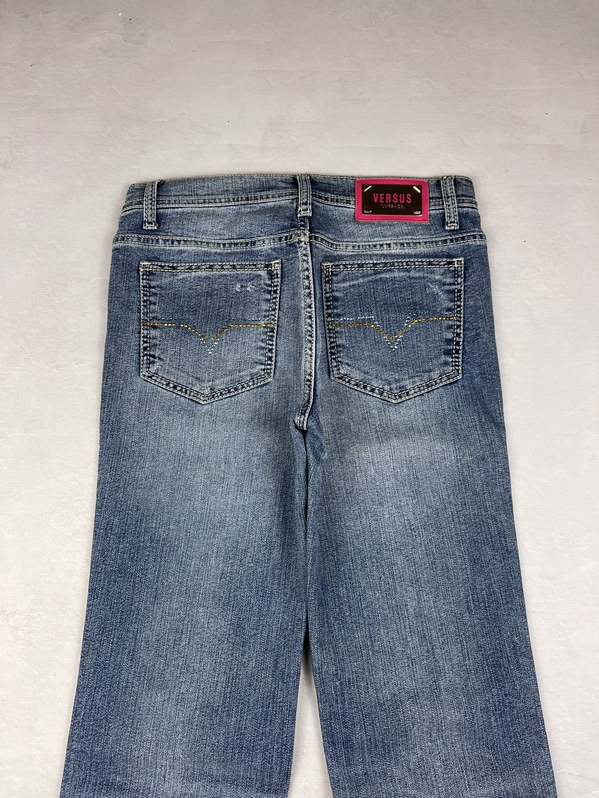 Le Grande Bleu (L.G.B.) × Versace × Vintage Japanese Luxury Denim Versace Vintage Y2k Classic Style Size 27" / US 4 / IT 40 - 6 Thumbnail