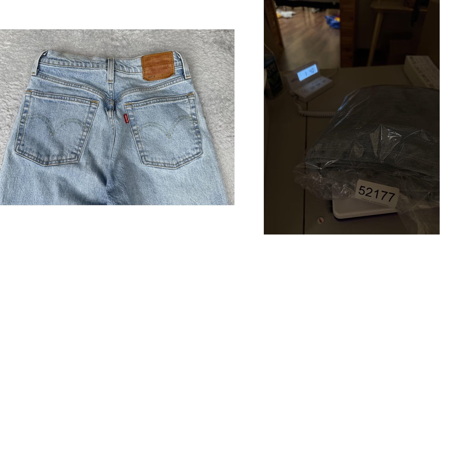 Levi's Levi's 501 Skinny Jeans Womens 24x28 Blue Premium Big E Light Wash High Rise Size 42" / US 20 - 11 Thumbnail